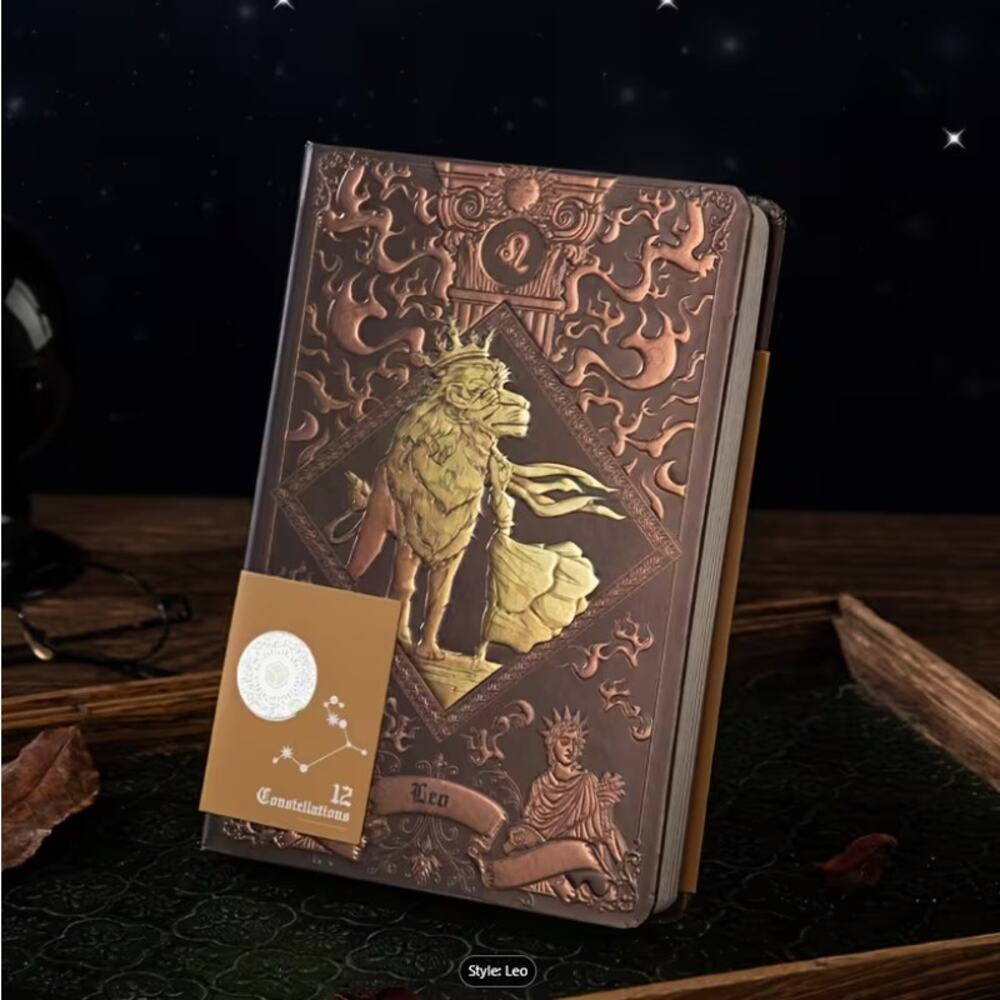 Leo Zodiac Notebook Journal Astrology Diary Hardcover Constellation A5 Gift